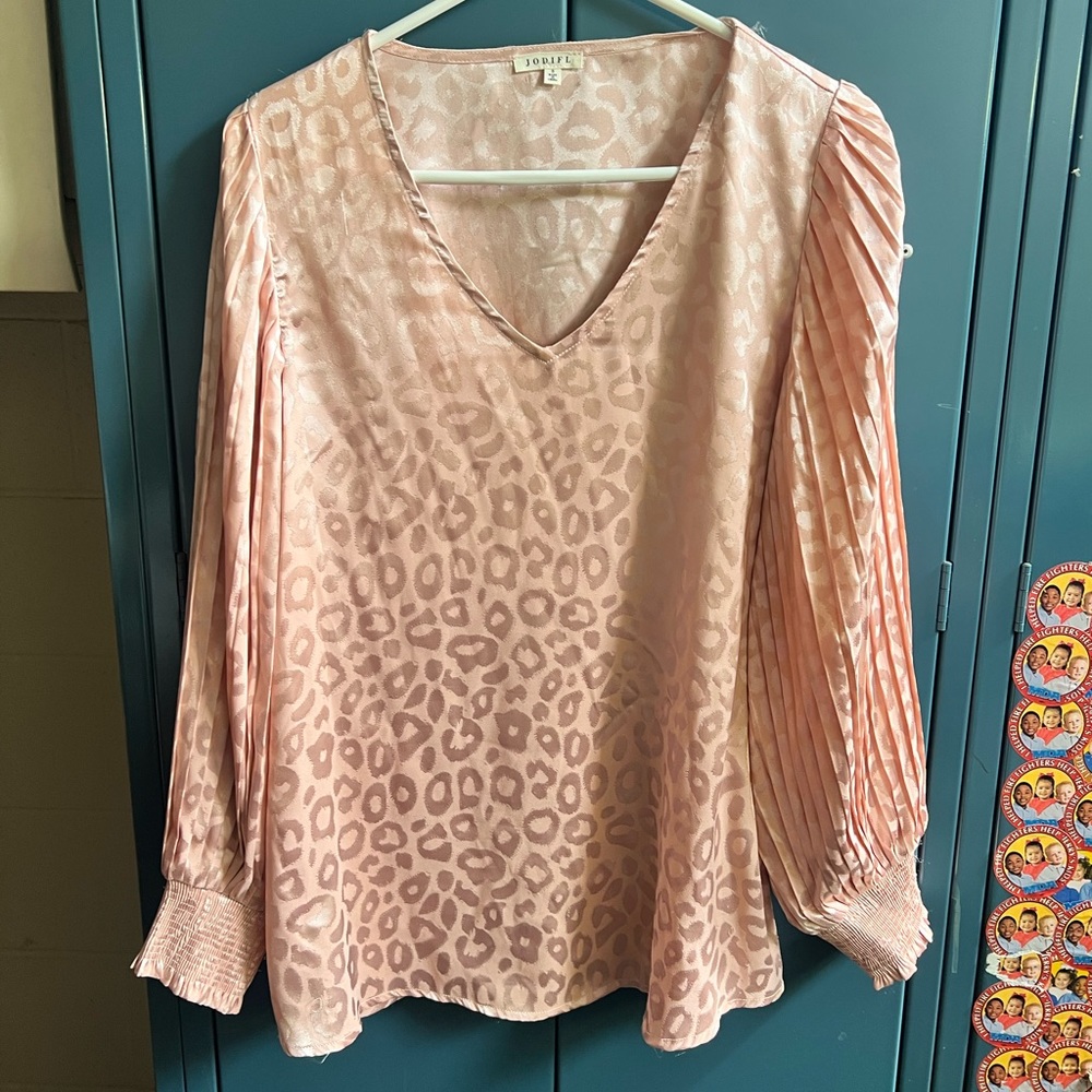 Blush pink silky top